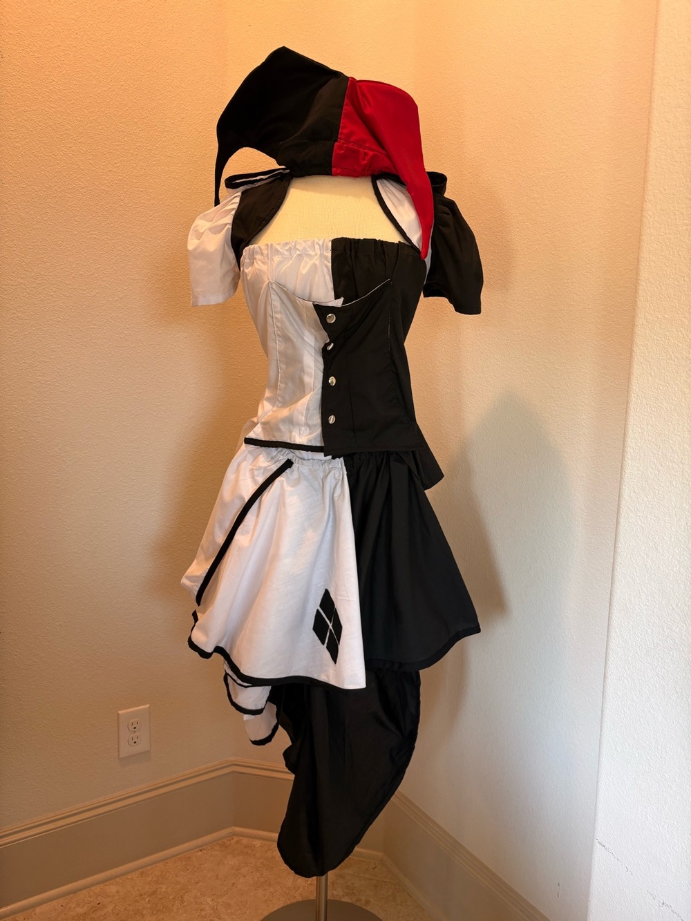 Black & White Harley Quinn Inspired Costume